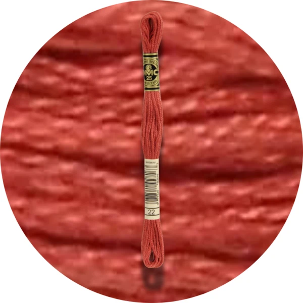 DMC Mouliné Spécial 25 Broderigarn, Ensfarvet, Røde/Gule/Orange nuancer